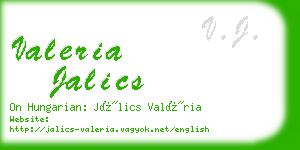 valeria jalics business card